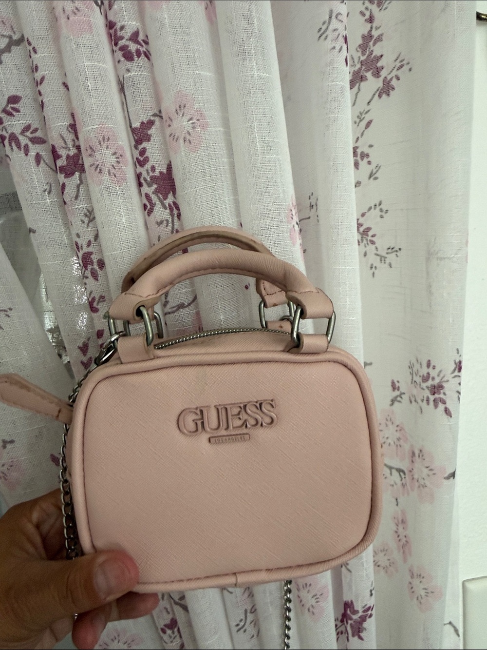 ❓ GUESS Blush Pink Mini Top-Handle Crossbody